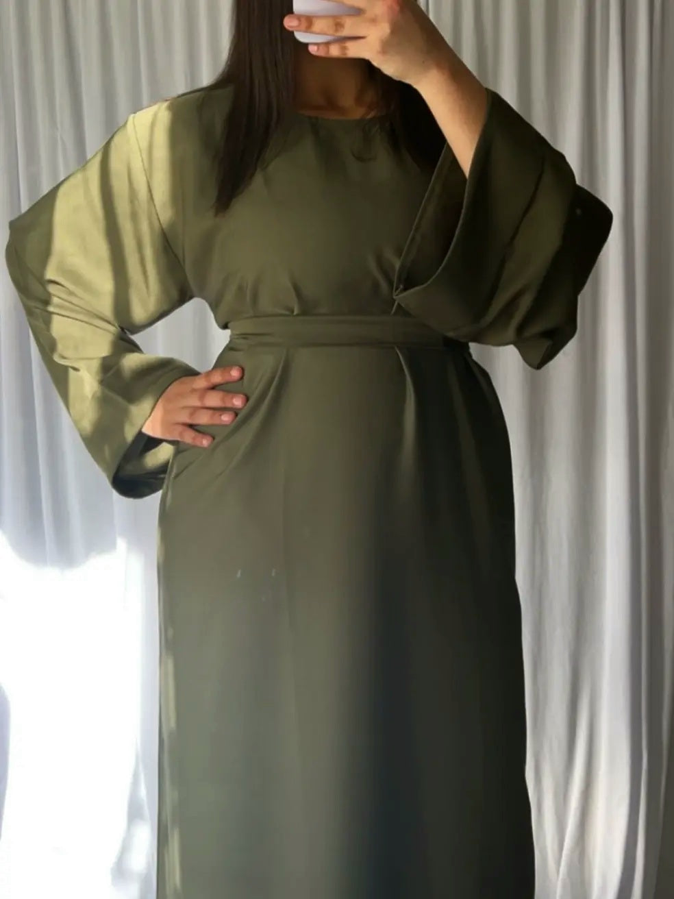 Abaya manche plié